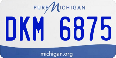 MI license plate DKM6875