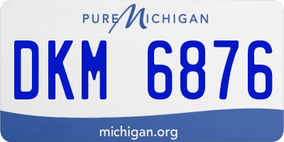 MI license plate DKM6876