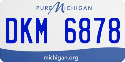 MI license plate DKM6878