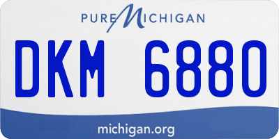 MI license plate DKM6880