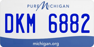 MI license plate DKM6882