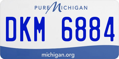 MI license plate DKM6884