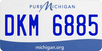 MI license plate DKM6885