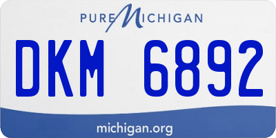 MI license plate DKM6892