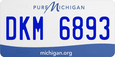 MI license plate DKM6893
