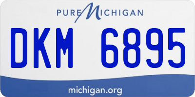 MI license plate DKM6895
