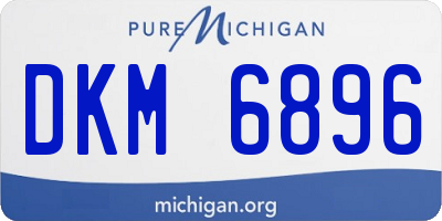 MI license plate DKM6896
