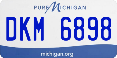 MI license plate DKM6898