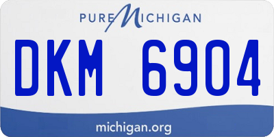 MI license plate DKM6904