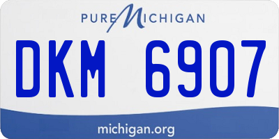 MI license plate DKM6907