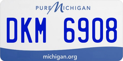 MI license plate DKM6908