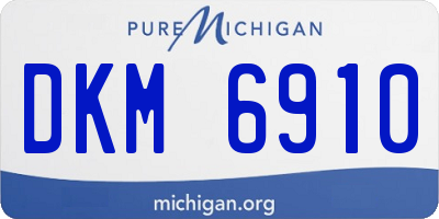 MI license plate DKM6910