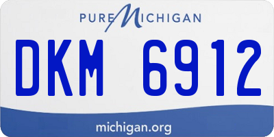 MI license plate DKM6912
