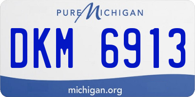 MI license plate DKM6913