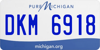 MI license plate DKM6918