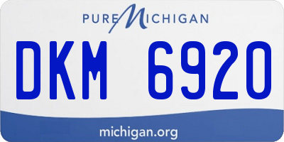 MI license plate DKM6920