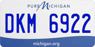 MI license plate DKM6922