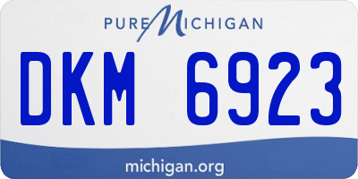 MI license plate DKM6923