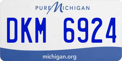 MI license plate DKM6924