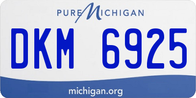 MI license plate DKM6925