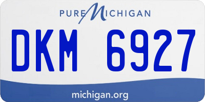 MI license plate DKM6927