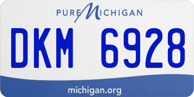 MI license plate DKM6928