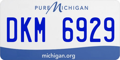 MI license plate DKM6929