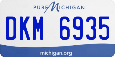 MI license plate DKM6935