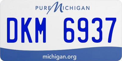 MI license plate DKM6937