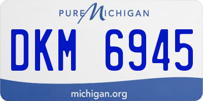 MI license plate DKM6945
