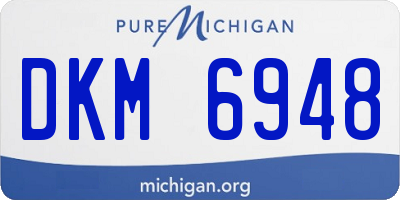 MI license plate DKM6948