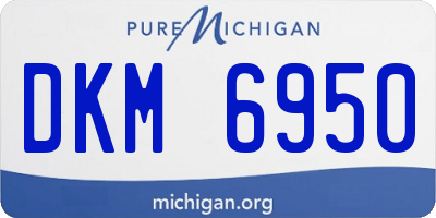 MI license plate DKM6950
