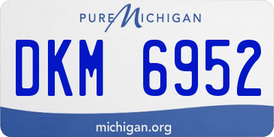 MI license plate DKM6952