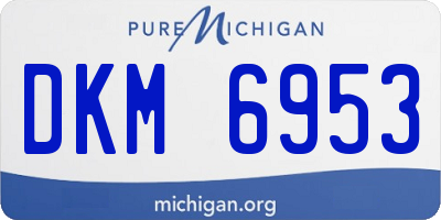 MI license plate DKM6953