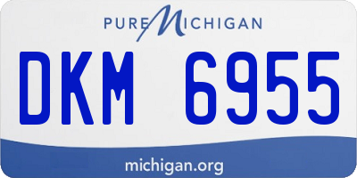 MI license plate DKM6955