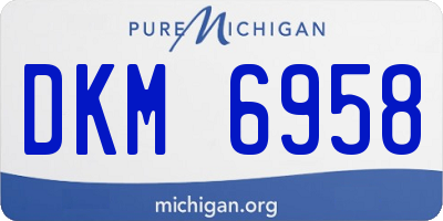 MI license plate DKM6958