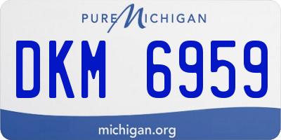 MI license plate DKM6959