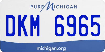 MI license plate DKM6965