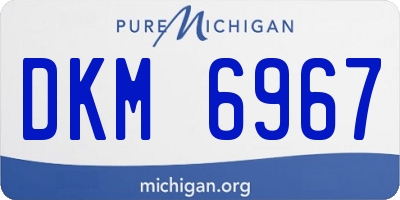 MI license plate DKM6967