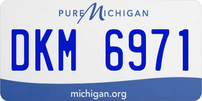 MI license plate DKM6971