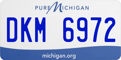 MI license plate DKM6972