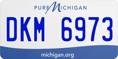 MI license plate DKM6973