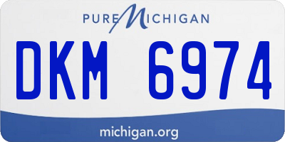 MI license plate DKM6974