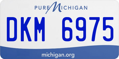 MI license plate DKM6975