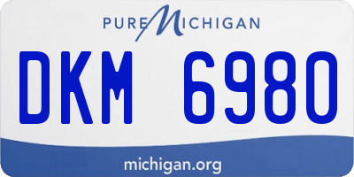 MI license plate DKM6980