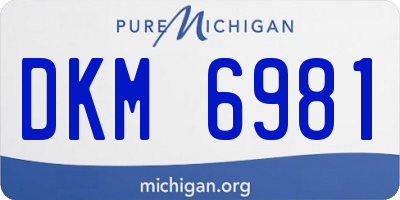 MI license plate DKM6981