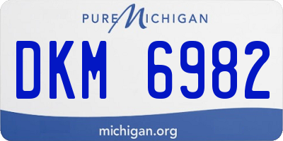 MI license plate DKM6982