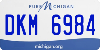 MI license plate DKM6984