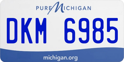 MI license plate DKM6985