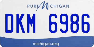 MI license plate DKM6986